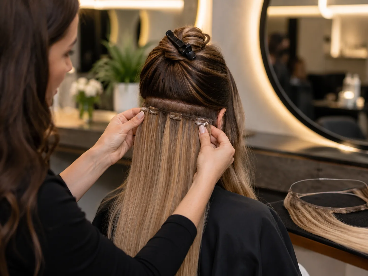 Clip-In und Halo Extensions – temporäre Extensions werden eingehängt
